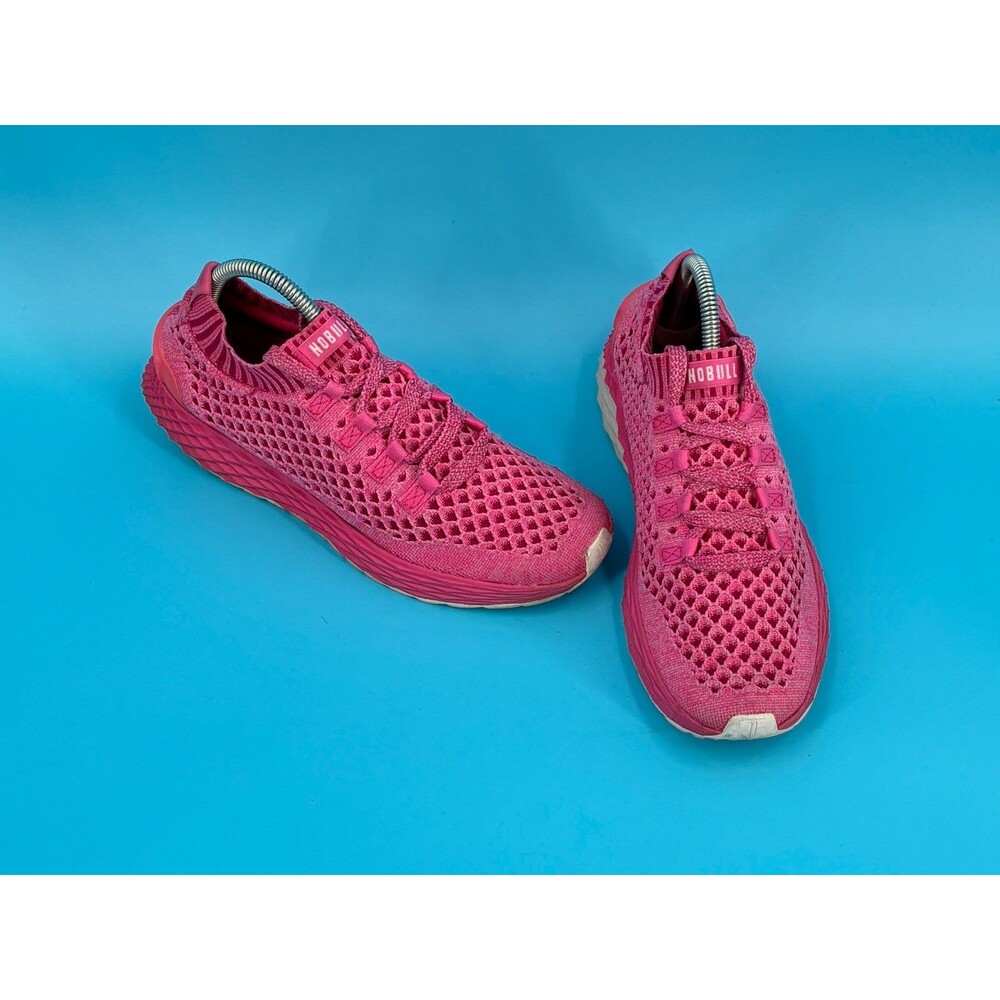 NOBULL Knit Runner Neon Pink Women’s 8.5 Men’s 7 Mesh Running Shoes